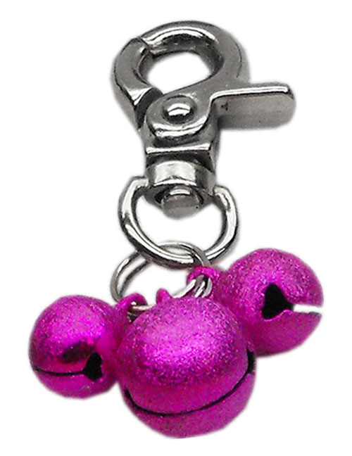 Lobster Claw Bell Charm Bright Pink